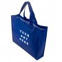 15.8" W x 13" H x 4" D Nylon Handle Laminated Tote Bag
